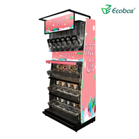 Ecobox TG-0615 Présentoir de noix de bonbons solution pick n mix pour le marchandisage en vrac avec bac à gravité et bacs à pelle
